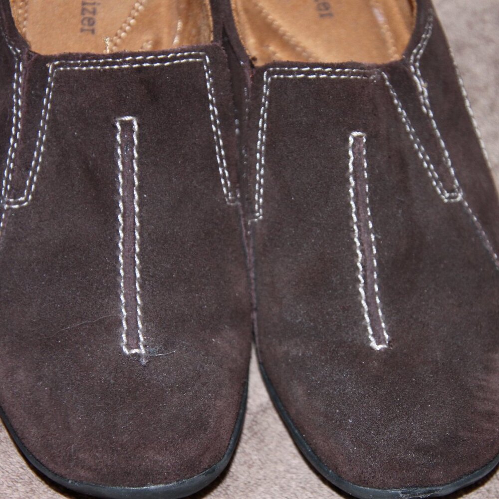 Dark Brown Loafers with Top Stitching